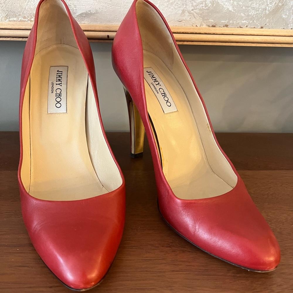 Red Jimmy choos